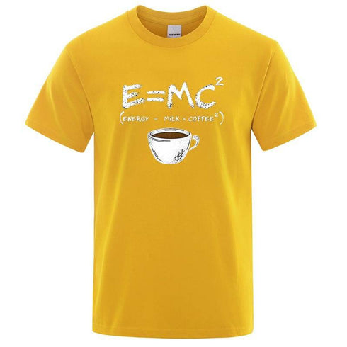 EnergyMilk Coffee Printing Men Tshirt Casual Breathable Tsh